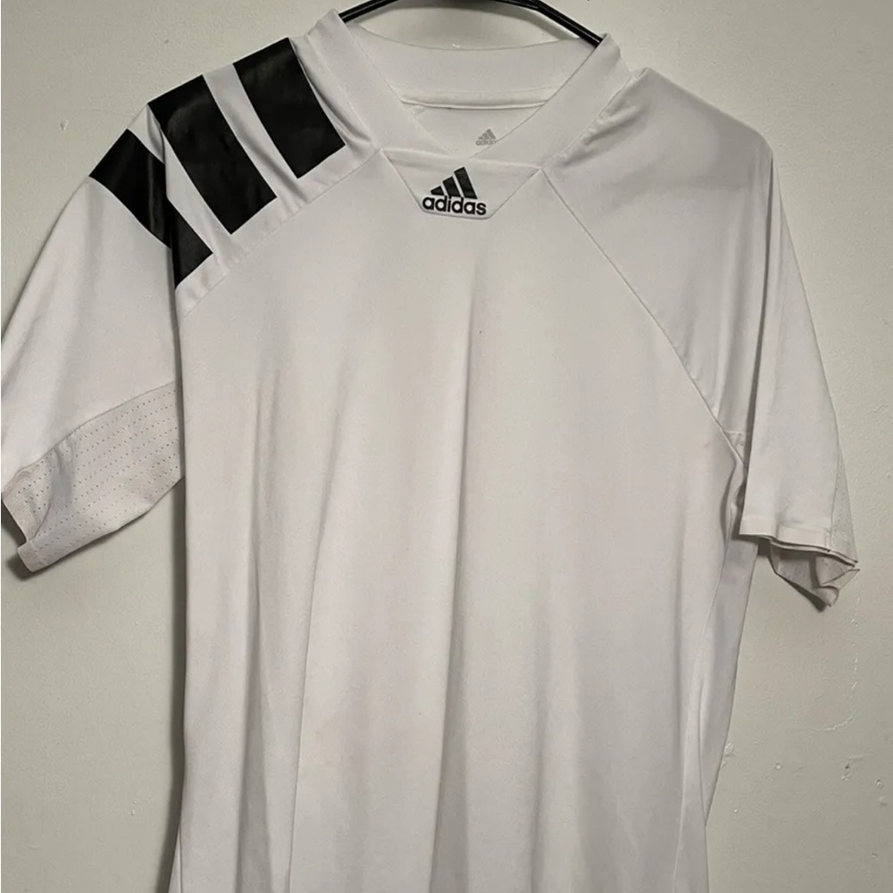 Adidas Tango Soccer Training t-shirt with 90s print in white mens medium